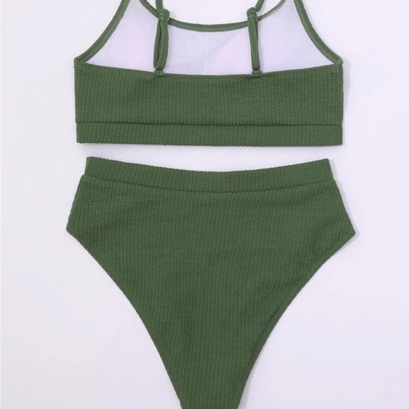 Brand new ribbed high waist bikini swimsuit - Picture 3 of 4